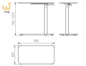 Biurko/Stolik z regulowaną wys. LAPTOP DESK biały
