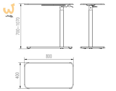 Biurko/Stolik z regulowaną wys. LAPTOP DESK biały Biurko/Stolik z regulowaną wys. LAPTOP DESK biały