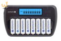 EVERACTIVE ŁADOWARKA PROCESOROWA AAA/AA, 8 W PEŁNI NIEZALEŻNYCH KANAŁÓW, ŁADOWANIE, ODŚWIEŻANIE, ADAPTER 12V W ZEST. NC-800