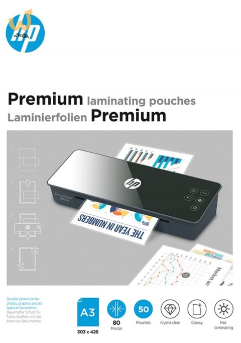 HP Folia laminacyjna PREMIUM A3 80 mic, 50 szt. HP Folia laminacyjna PREMIUM A3 80 mic, 50 szt.