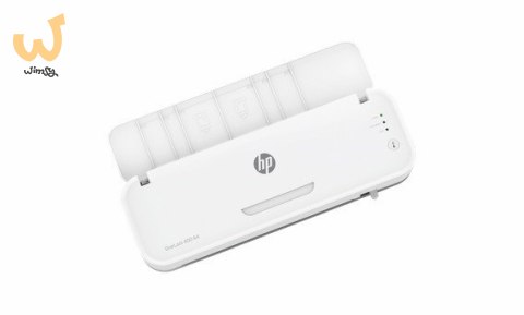 HP Laminator ONELAM 400 A3, na zimno/gorąco, zintegrowany trymer, zaokrąglacz rogów, prędkość 40cm/min + 15 folii: 3xA4, 4xA5, 4 HP Laminator ONELAM 400 A3, na zimno/gorąco, zintegrowany trymer, zaokrąglacz rogów, prędkość 40cm/min + 15 folii: 3xA4, 4xA5, 4