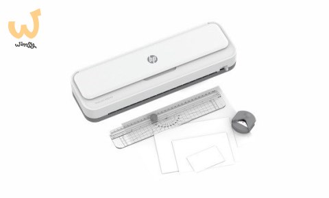 HP Laminator ONELAM 400 A3, na zimno/gorąco, zintegrowany trymer, zaokrąglacz rogów, prędkość 40cm/min + 15 folii: 3xA4, 4xA5, 4 HP Laminator ONELAM 400 A3, na zimno/gorąco, zintegrowany trymer, zaokrąglacz rogów, prędkość 40cm/min + 15 folii: 3xA4, 4xA5, 4