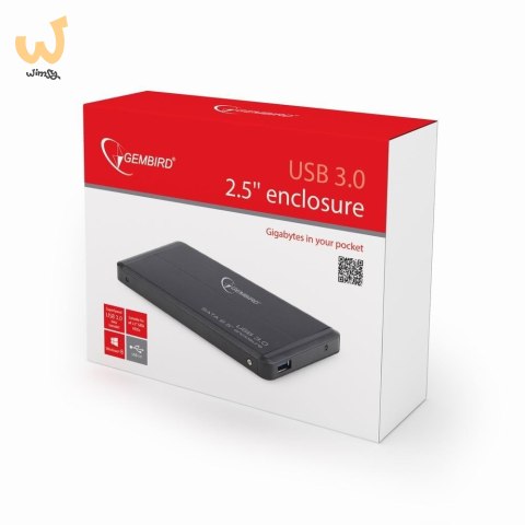 Obudowa GEMBIRD EE2-U3S-2 (2.5"; USB 3.0; Aluminium; kolor czarny) Obudowa GEMBIRD EE2-U3S-2 (2.5"; USB 3.0; Aluminium; kolor czarny)