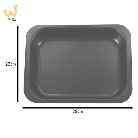 Blacha do pieczenia tortownica forma do ciast wypieków uniwersalna 29cm x 22cm x 6cm czarna Blacha do pieczenia tortownica forma do ciast wypieków uniwersalna 29cm x 22cm x 6cm czarna