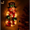 Lampki LED wisząca dekoracja okna świąteczna bałwan XXL 45cm