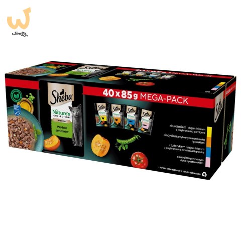 SHEBA Nature's Collection Mix - mokra karma dla kota - 40x85 g SHEBA Nature's Collection Mix - mokra karma dla kota - 40x85 g
