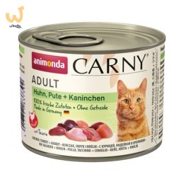 ANIMONDA Carny Adult kurczak, indyk, królik - mokra karma dla kota - 200g
