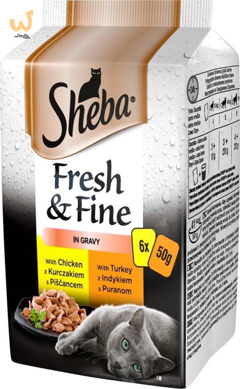 SHEBA Mini drobiowe dania w sosie 6x50g SHEBA Mini drobiowe dania w sosie 6x50g