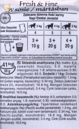 SHEBA Mini rybne dania w sosie - mokra karma dla kota - 6x50 g