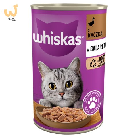 WHISKAS Adult z Kaczką w galaretce - mokra karma dla kota - 400 g WHISKAS Adult z Kaczką w galaretce - mokra karma dla kota - 400 g