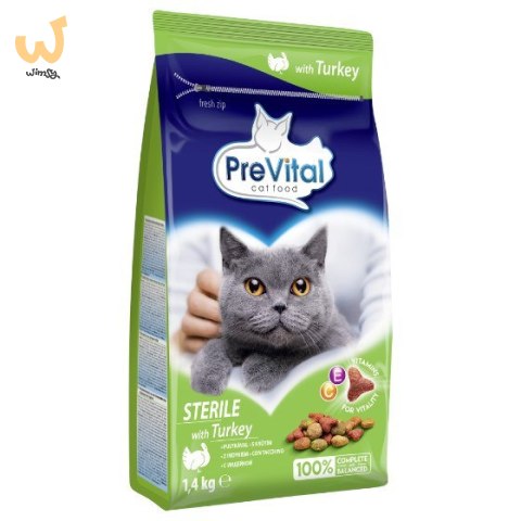 PREVITAL Sterile - Z indykiem karma sucha - Pełnoporcjowa karma dla dorosłych kotów - 1,4kg. PREVITAL Sterile - Z indykiem karma sucha - Pełnoporcjowa karma dla dorosłych kotów - 1,4kg.