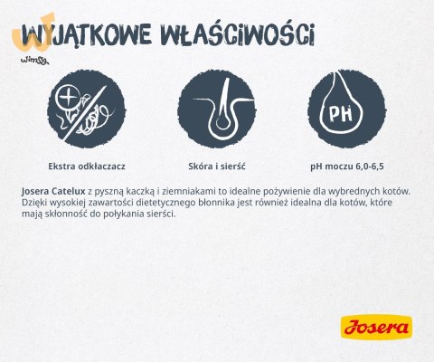 JOSERA Catelux - sucha karma dla kota - 10 kg JOSERA Catelux - sucha karma dla kota - 10 kg