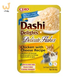 INABA CAT DASHI DELIGHTS FLAKES CHICKEN CHEESE 40g