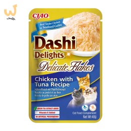INABA CAT DASHI DELIGHTS FLAKES CHICKEN TUNA 40g