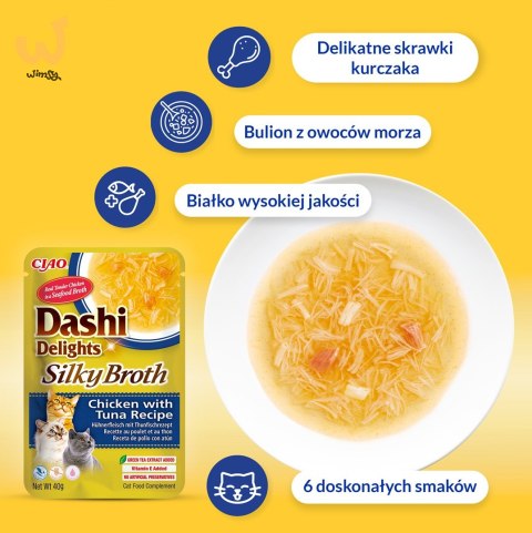 INABA CAT DASHI DELIGHTS SILKY CHICK.TUN&SCAL 40g INABA CAT DASHI DELIGHTS SILKY CHICK.TUN&SCAL 40g