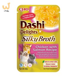 INABA CAT DASHI DELIGHTS SILKY CHICKEN SALMON 40g