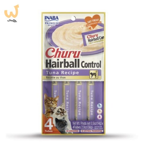INABA CHURU HAIRBALL Tuńczyk - przysmak dla kota - 4x14g (56g) INABA CHURU HAIRBALL Tuńczyk - przysmak dla kota - 4x14g (56g)