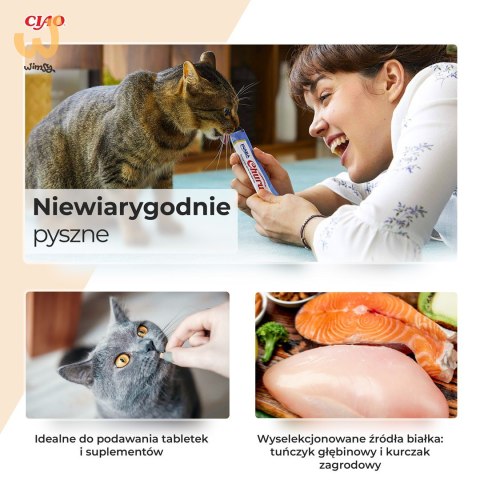 Przysmak CHURU Kurczak z krewetkami dla kota 4x14g Przysmak CHURU Kurczak z krewetkami dla kota 4x14g