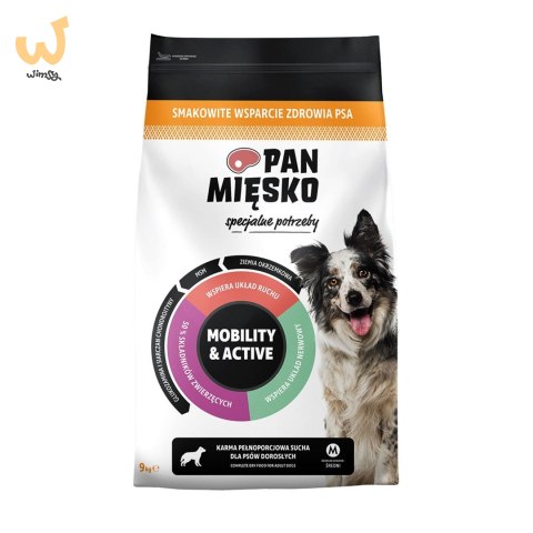PAN MIĘSKO Specjalne potrzeby Mobility & Active (dorosły) chrupki M - Karma sucha dla psa - 9kg PAN MIĘSKO Specjalne potrzeby Mobility & Active (dorosły) chrupki M - Karma sucha dla psa - 9kg