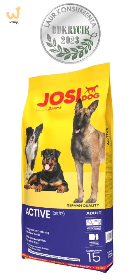 Josera JosiDog sucha karma dla psów Active 15kg Josera JosiDog sucha karma dla psów Active 15kg