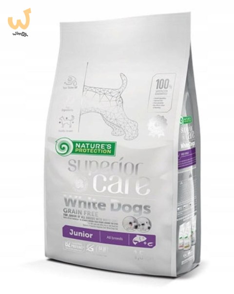 Nature's Protection White Dogs Grain Free Łosoś Junior All Breeds 1.5kg Nature's Protection White Dogs Grain Free Łosoś Junior All Breeds 1.5kg