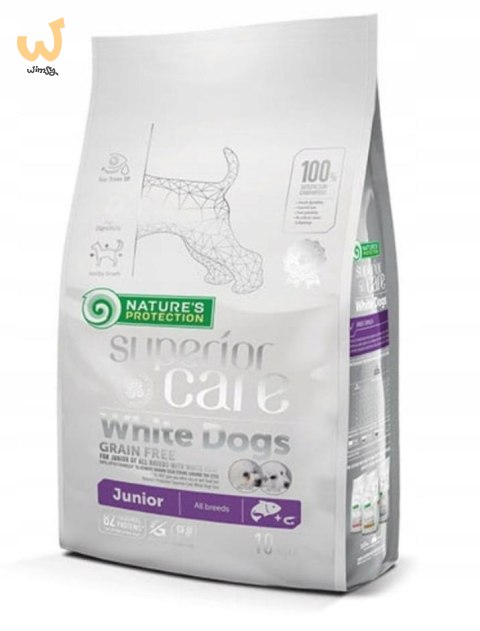 Nature's Protection White Dogs Grain Free Łosoś Junior All Breeds 10kg Nature's Protection White Dogs Grain Free Łosoś Junior All Breeds 10kg