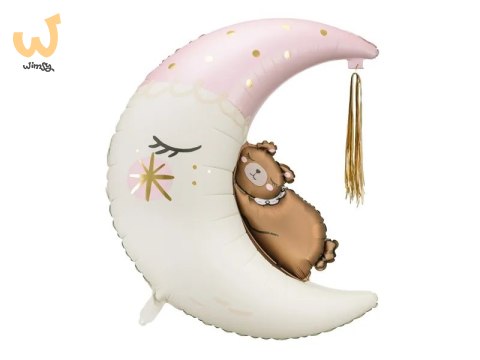 Balon foliowy Miś na księżycu 71cm x 86cm Balon foliowy Miś na księżycu 71cm x 86cm