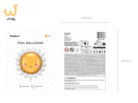 Balon foliowy Słońce 70cm Balon foliowy Słońce 70cm