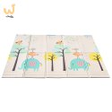 Mata edukacyjna piankowa dwustronna składana słonie alfabet 180 x 200 cm