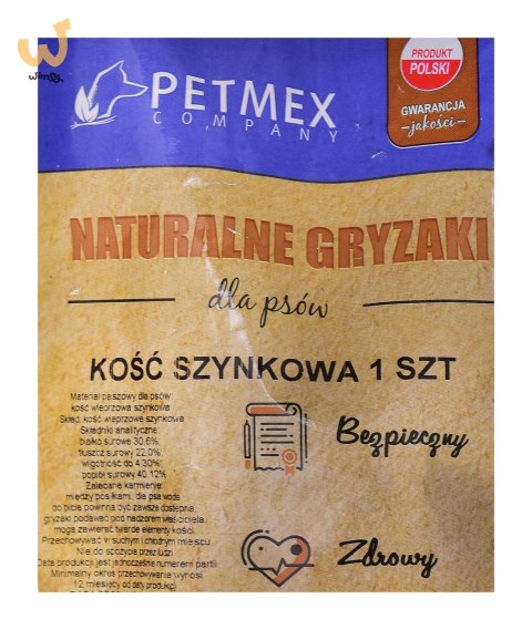PETMEX Kość szynkowa - gryzak dla psa - 1 szt. PETMEX Kość szynkowa - gryzak dla psa - 1 szt.