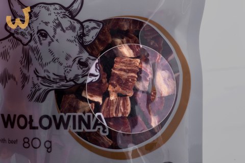 HILTON Treserki mięsne z wołowiną - przysmak dla psa - 80 g HILTON Treserki mięsne z wołowiną - przysmak dla psa - 80 g