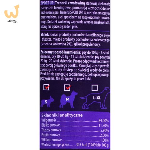 MACED Sport Up! Trenerki z wołowiną - przysmak dla psa - 300 g MACED Sport Up! Trenerki z wołowiną - przysmak dla psa - 300 g
