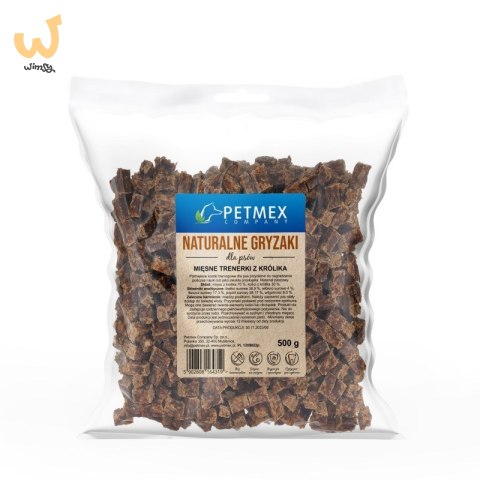 PETMEX Mięsne trenerki z królika - przysmak dla psa - 500 g PETMEX Mięsne trenerki z królika - przysmak dla psa - 500 g