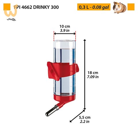 FERPLAST DRINKY 4662 MEDIUM - pojnik automatyczny dla gryzoni - 300 ml FERPLAST DRINKY 4662 MEDIUM - pojnik automatyczny dla gryzoni - 300 ml