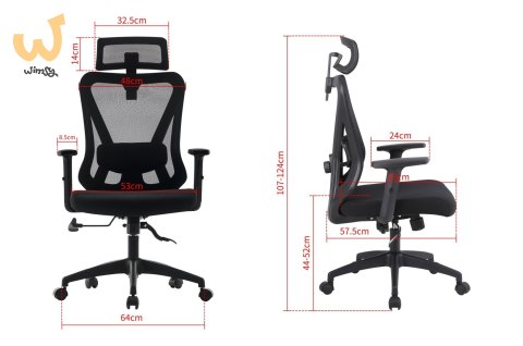 Ergonomiczny fotel biurowy ACTIVEJET T5 czarny Ergonomiczny fotel biurowy ACTIVEJET T5 czarny