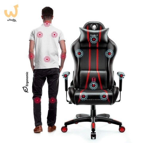 Fotel gamingowy DIABLO X-ONE 2.0 normal fotel czarno-czerwony Fotel gamingowy DIABLO X-ONE 2.0 normal fotel czarno-czerwony