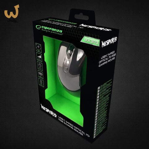 ESPERANZA MYSZ PRZEWOD. 7D DLA GRACZY HESPERIS USB-C EGM303 ESPERANZA MYSZ PRZEWOD. 7D DLA GRACZY HESPERIS USB-C EGM303