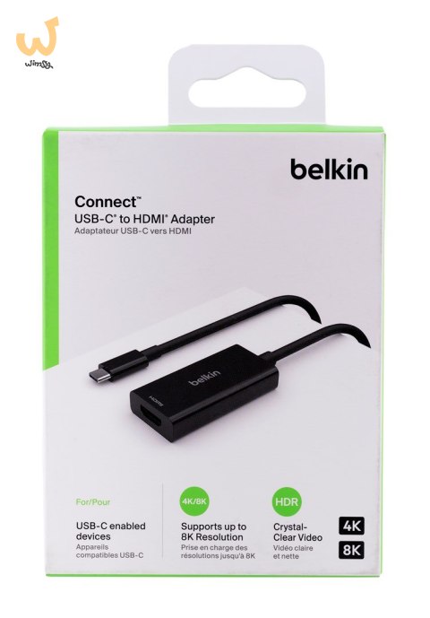 Adapter Belkin Connect USB-C to HDMI 2.1 Adapter (8K, 4K, HDR compatible) Adapter Belkin Connect USB-C to HDMI 2.1 Adapter (8K, 4K, HDR compatible)