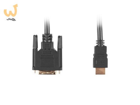 Kabel Lanberg CA-HDDV-10CC-0018-BK (HDMI M - DVI-D (18+1) M; 1,8m; kolor czarny) Kabel Lanberg CA-HDDV-10CC-0018-BK (HDMI M - DVI-D (18+1) M; 1,8m; kolor czarny)