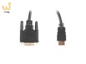 Kabel Lanberg CA-HDDV-20CU-0018-BK (HDMI M - DVI-D (24+1) M; 1,8m; kolor czarny)