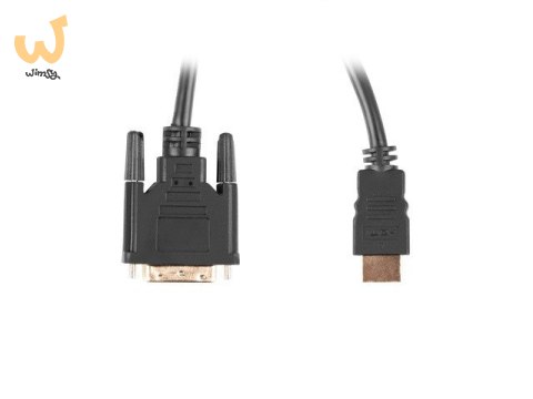 Kabel Lanberg CA-HDDV-20CU-0018-BK (HDMI M - DVI-D (24+1) M; 1,8m; kolor czarny) Kabel Lanberg CA-HDDV-20CU-0018-BK (HDMI M - DVI-D (24+1) M; 1,8m; kolor czarny)