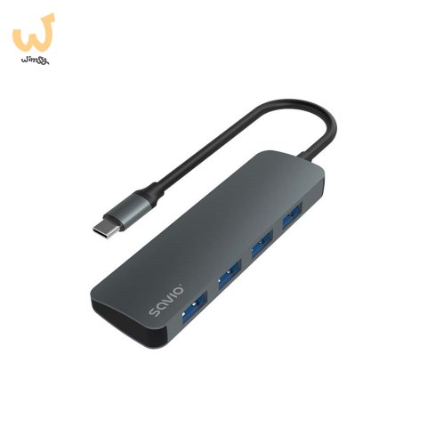SAVIO AK-54 HUB USB-C - 4 X USB-A, SZARY SAVIO AK-54 HUB USB-C - 4 X USB-A, SZARY