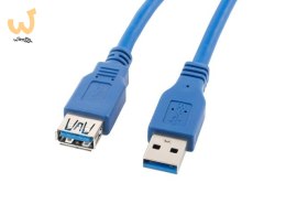 Kabel Lanberg CA-US3E-10CC-0018-B (USB 3.0 M - USB 3.0 F; 1,8m; kolor niebieski)