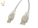 Kabel Lanberg CA-USBA-12CC-0018-TR (USB 2.0 M - USB 2.0 M; 1,8m; kolor przeźroczysty)