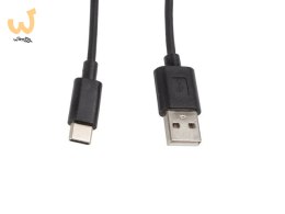 Kabel Lanberg CA-USBO-10CC-0010-BK (USB 2.0 typu A M - USB typu C M; 1m; kolor czarny)