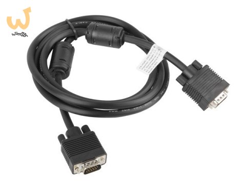 Kabel Lanberg CA-VGAC-10CC-0018-B (D-Sub (VGA) M - D-Sub (VGA) M; 1,8m; kolor czarny) Kabel Lanberg CA-VGAC-10CC-0018-B (D-Sub (VGA) M - D-Sub (VGA) M; 1,8m; kolor czarny)