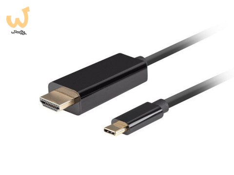 LANBERG KABEL USB-C(M)->HDMI(M) 1M 4K 60HZ CZARNY CA-CMHD-10CU-0010-BK LANBERG KABEL USB-C(M)->HDMI(M) 1M 4K 60HZ CZARNY CA-CMHD-10CU-0010-BK