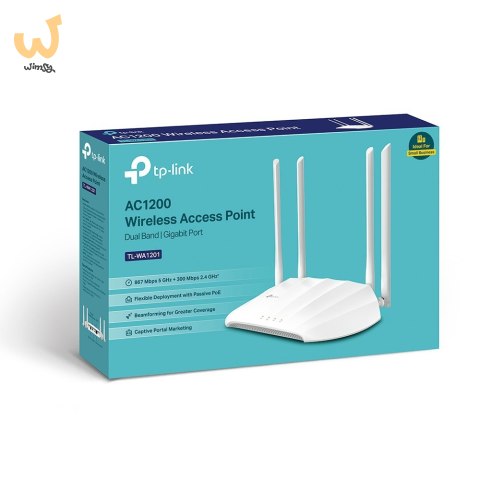 Access Point TP-LINK TL-WA1201 Dwa pasma Wi-Fi w standardzie AC1200 - 867 Mb/s w paśmie 5 GHz i 300 Mb/s w paśmie 2,4 GHz. Access Point TP-LINK TL-WA1201 Dwa pasma Wi-Fi w standardzie AC1200 - 867 Mb/s w paśmie 5 GHz i 300 Mb/s w paśmie 2,4 GHz.